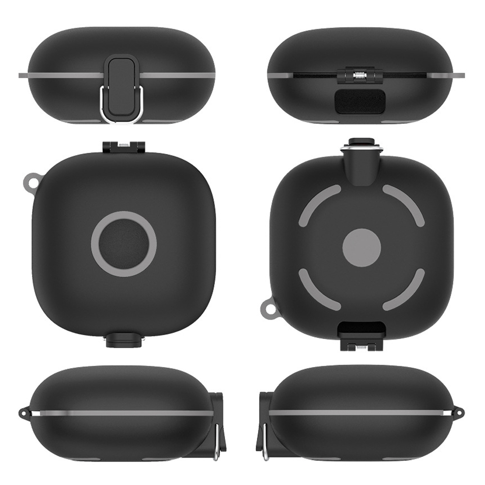 For Beats Fit Pro Switch Type Anti-fall Earphone Protective Case with Buckle Lanyard(Black) For Beats Fit Pro Switch Type Anti-fall Earphone Protective Case with Buckle Lanyard(Black)