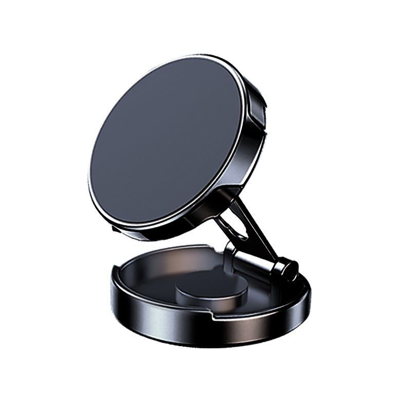 Magnetic Car Phone Holder Automobile Rotatable Multifunctional Folding Stands(Black)