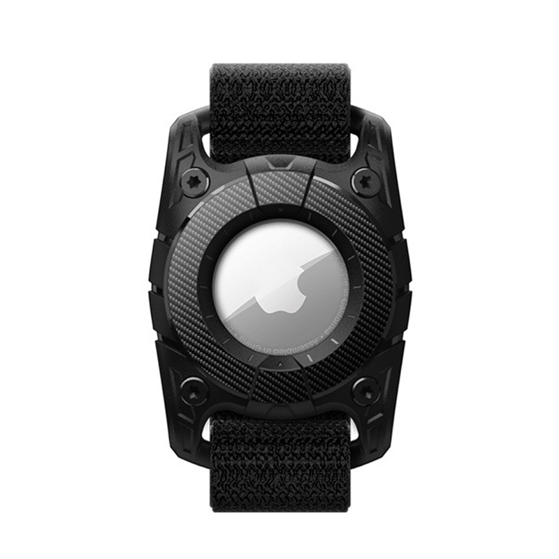 For Airtag Watch Band IP67 Grade Waterproof Case With Paste Bracelet(Black) For Airtag Watch Band IP67 Grade Waterproof Case With Paste Bracelet(Black)
