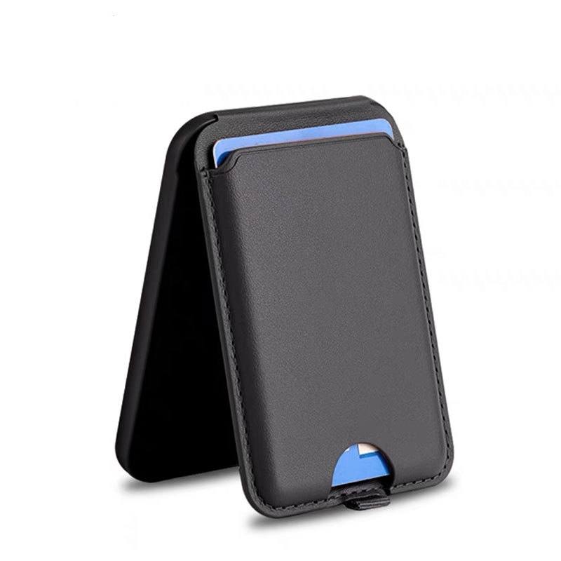 For IPhone 15 / 14 / 13 Series MagSafe Wallet Card Holder With Adjustable Stand(Black) For IPhone 15 / 14 / 13 Series MagSafe Wallet Card Holder With Adjustable Stand(Black)