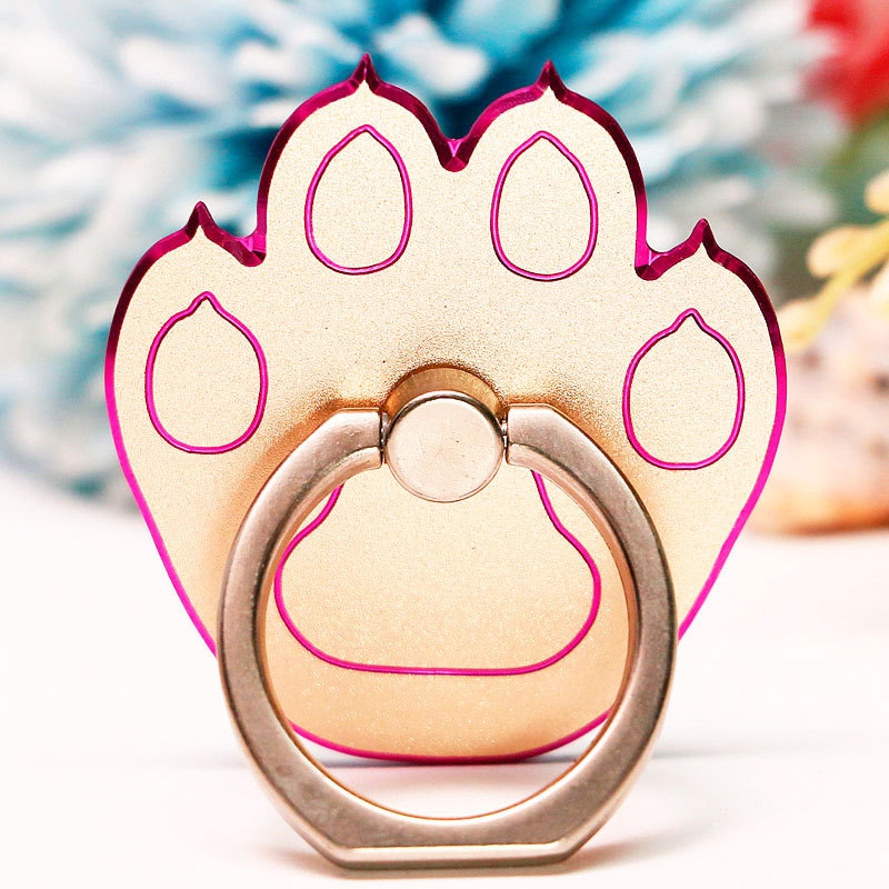 Multifunctional Metal Cartoon Cats Claw Cell Phone Ring Holder, Color: Rose Red Edge Golden Multifunctional Metal Cartoon Cats Claw Cell Phone Ring Holder, Color: Rose Red Edge Golden