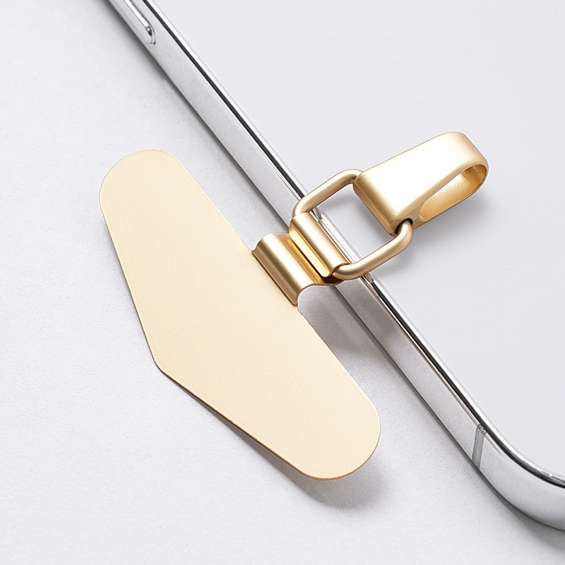 Cell Phone Lanyard Fixing Clip Metal Stainless Steel Patch(Gold) Cell Phone Lanyard Fixing Clip Metal Stainless Steel Patch(Gold)