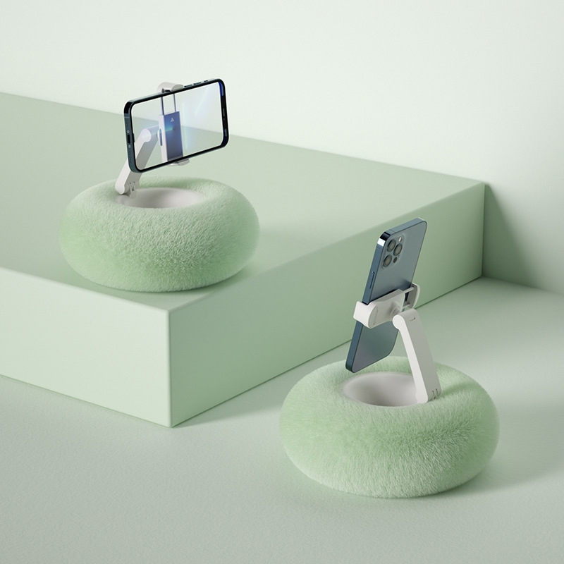 Pillow Phone Tablet Rotating Holder Lazy Desktop Bed Live Stand, Color: Single Axis Clip-Green Pillow Phone Tablet Rotating Holder Lazy Desktop Bed Live Stand, Color: Single Axis Clip-Green