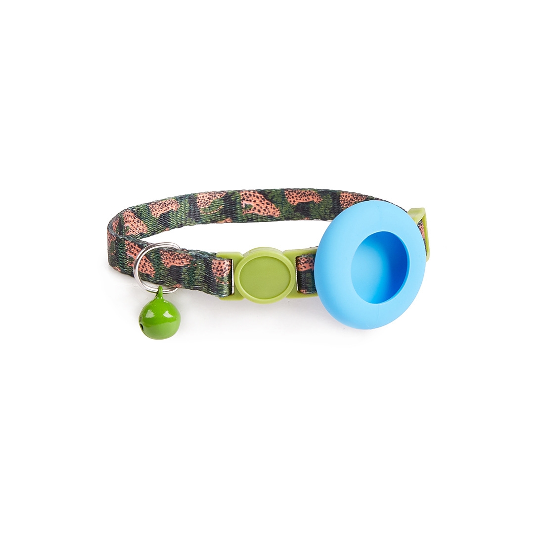 For AirTag Pet Collar Holder Print Design Case with Bell and Safety Buckle, Style: Camouflage Forest For AirTag Pet Collar Holder Print Design Case with Bell and Safety Buckle, Style: Camouflage Forest