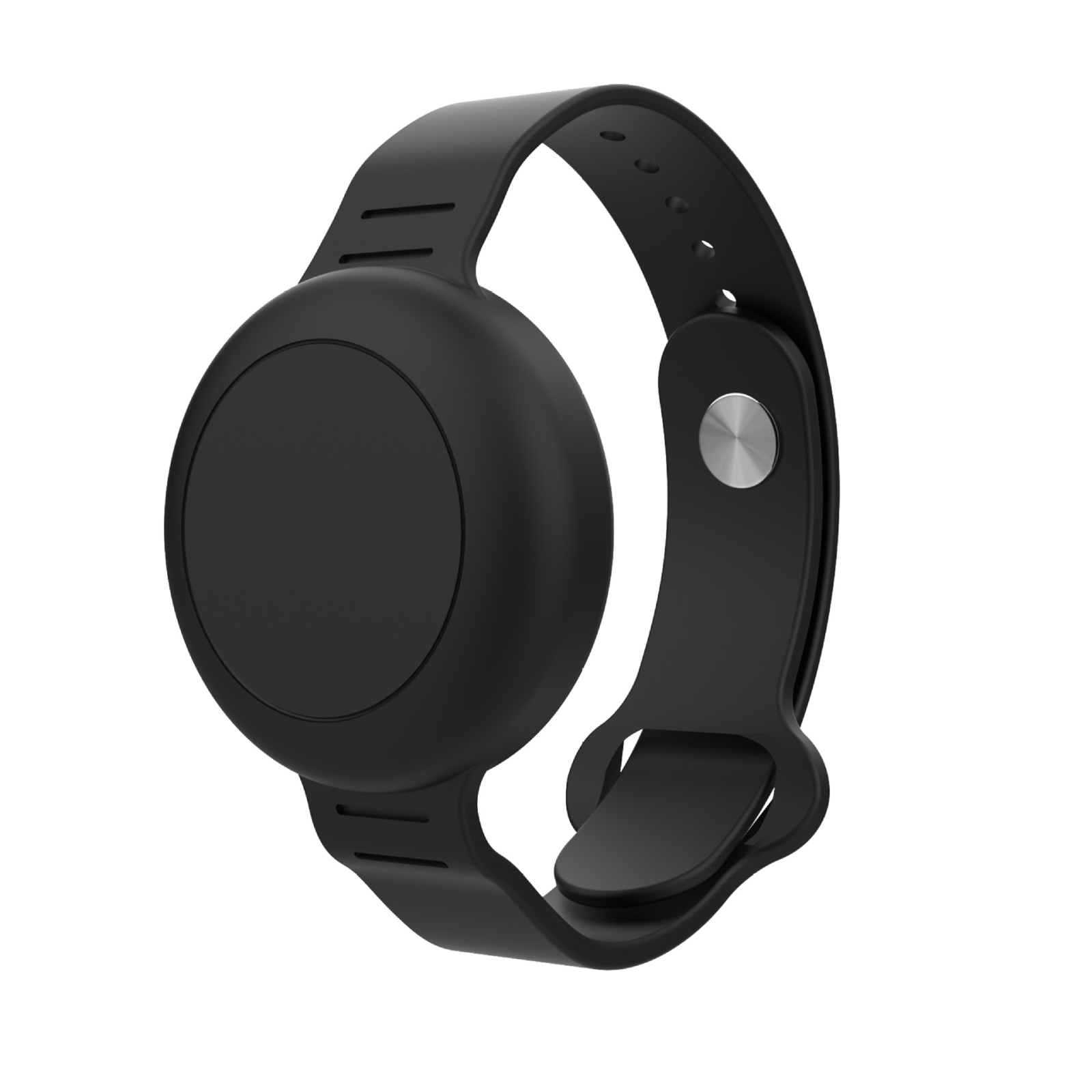 For Airtag Watch Strap Locator Silicone Cover Anti-lost Device Waterproof Protective Case(Black) For Airtag Watch Strap Locator Silicone Cover Anti-lost Device Waterproof Protective Case(Black)