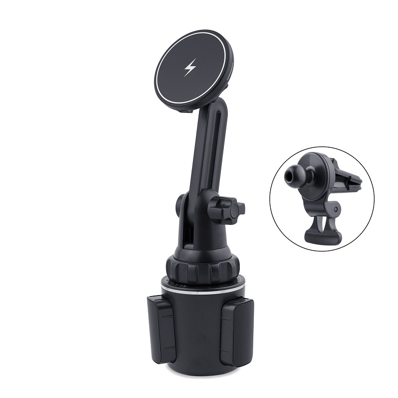 Car Water Cup Holder MagSafe Wireless Charging Bracket(Black) Car Water Cup Holder MagSafe Wireless Charging Bracket(Black)