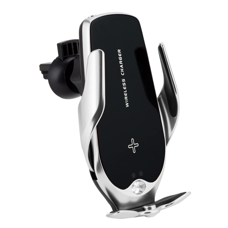 Car Cell Phone Holder Wireless Charger Aromatherapy Spray(Silver) Car Cell Phone Holder Wireless Charger Aromatherapy Spray(Silver)