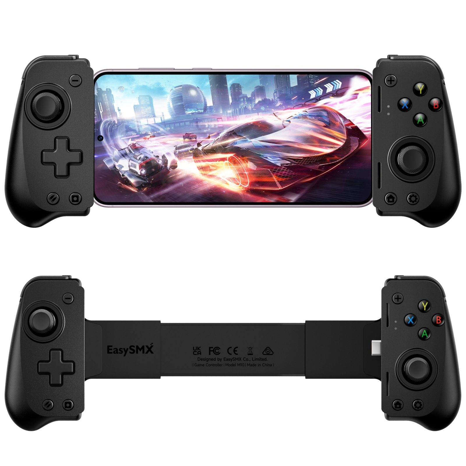 EasySMX M10 Full Hall Stretch Gamepad Cell Phone Grip Controller, Port: Type-C EasySMX M10 Full Hall Stretch Gamepad Cell Phone Grip Controller, Port: Type-C