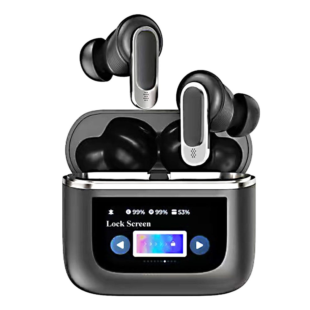 V8 Smart Color Screen Touch ANC Active Noise Reduction Wireless Bluetooth Earphones(Black) V8 Smart Color Screen Touch ANC Active Noise Reduction Wireless Bluetooth Earphones(Black)