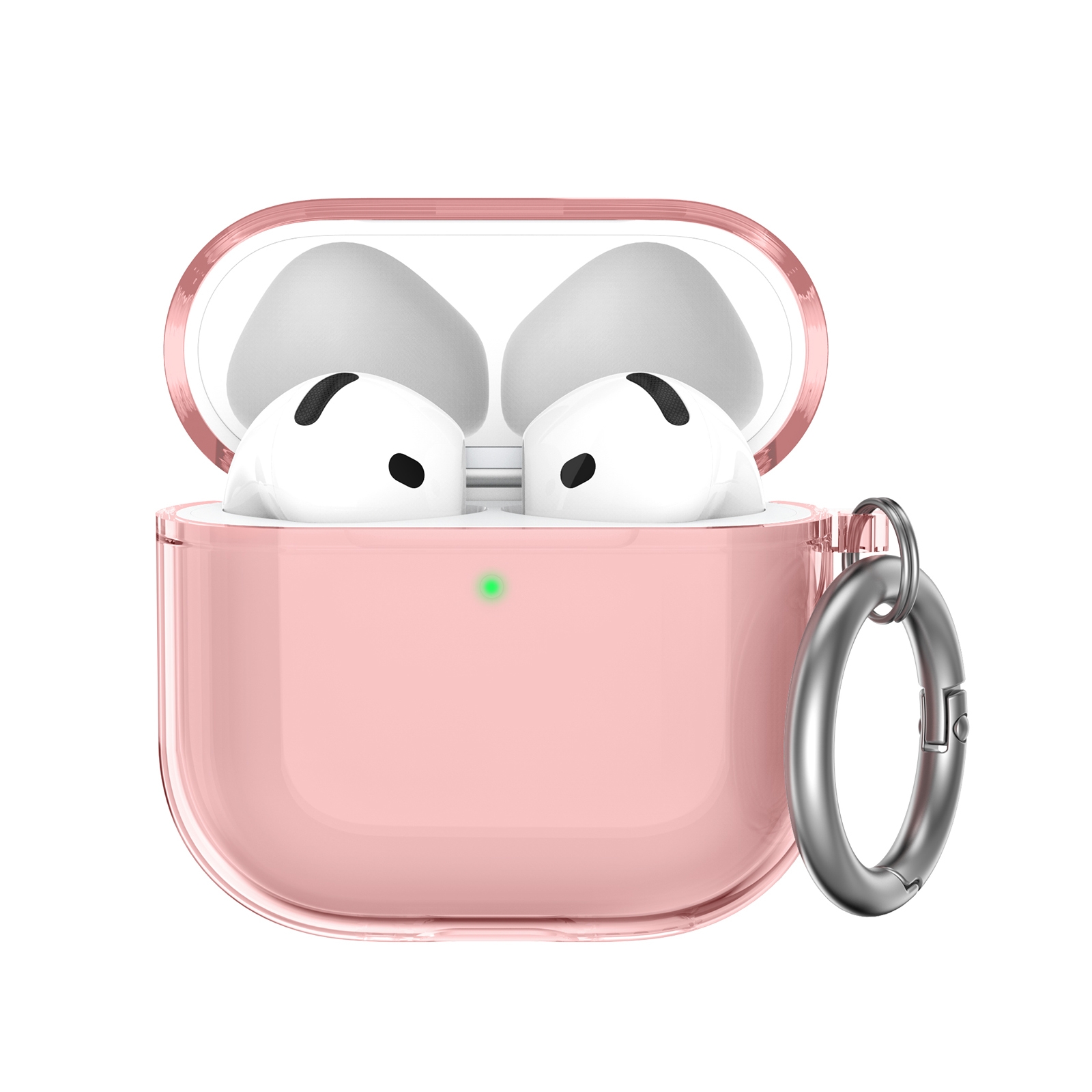 For Airpods 4 AhaStyle WG164 Earphone Anti-Drop TPU Split Protective Case(Transparent Pink) For Airpods 4 AhaStyle WG164 Earphone Anti-Drop TPU Split Protective Case(Transparent Pink)