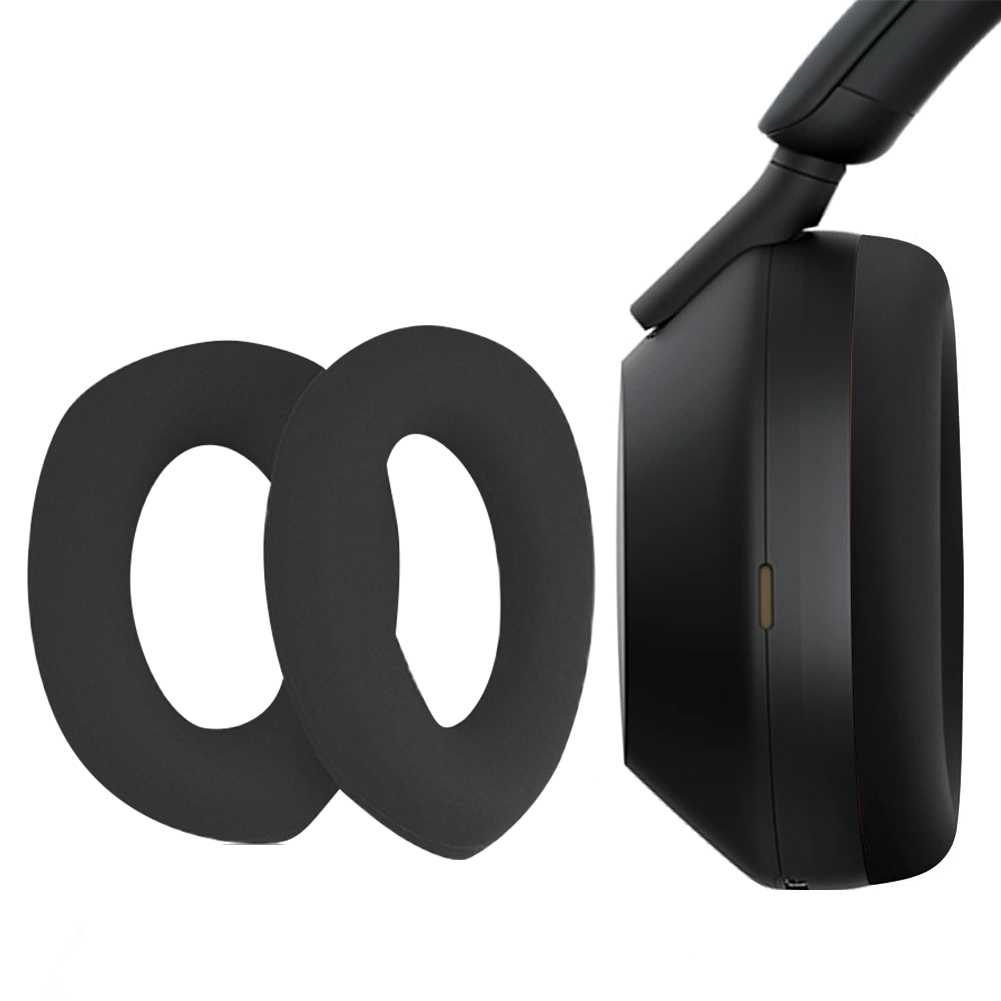 1pair For Sony WH-1000XM5 Headphone Leather Sponge Cover Earmuffs(Black) 1pair For Sony WH-1000XM5 Headphone Leather Sponge Cover Earmuffs(Black)