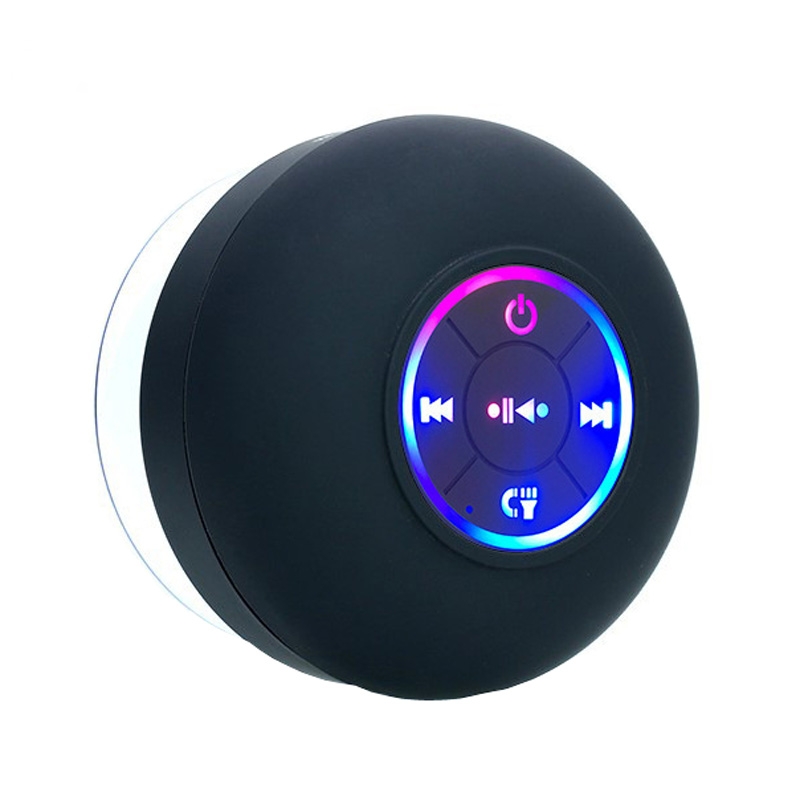 Bathroom Suction Cup Waterproof Bluetooth Stereo Portable Home Outdoor Dazzling Colorful Speaker(Black) Bathroom Suction Cup Waterproof Bluetooth Stereo Portable Home Outdoor Dazzling Colorful Speaker(Black)