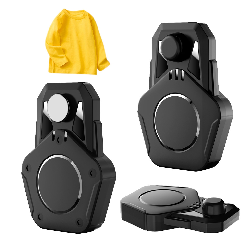 For AirTag Tracker Magnetic Lock Case Waterproof Hidden Protective Cover(Black)