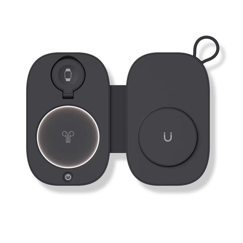 T5 3 In 1 Folding Magnetic Wireless Charger For Apple Watch / iPhone / AirPods(Black) T5 3 In 1 Folding Magnetic Wireless Charger For Apple Watch / iPhone / AirPods(Black)