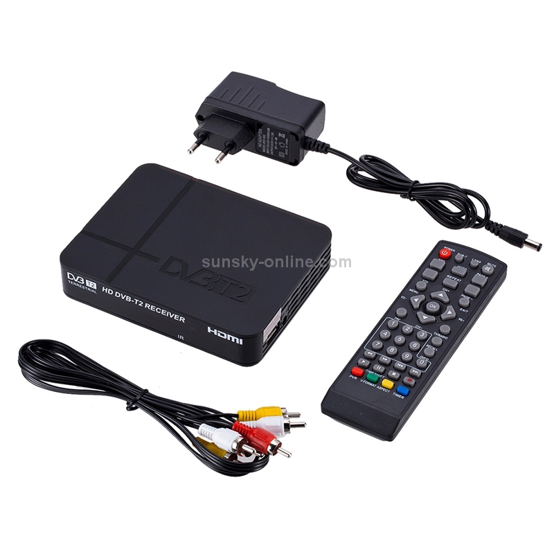 HD 1080P PVR K2 DVB-T2 Digital Terrestrial Receiver Broadcasting TV Box with Remote Control(Black)