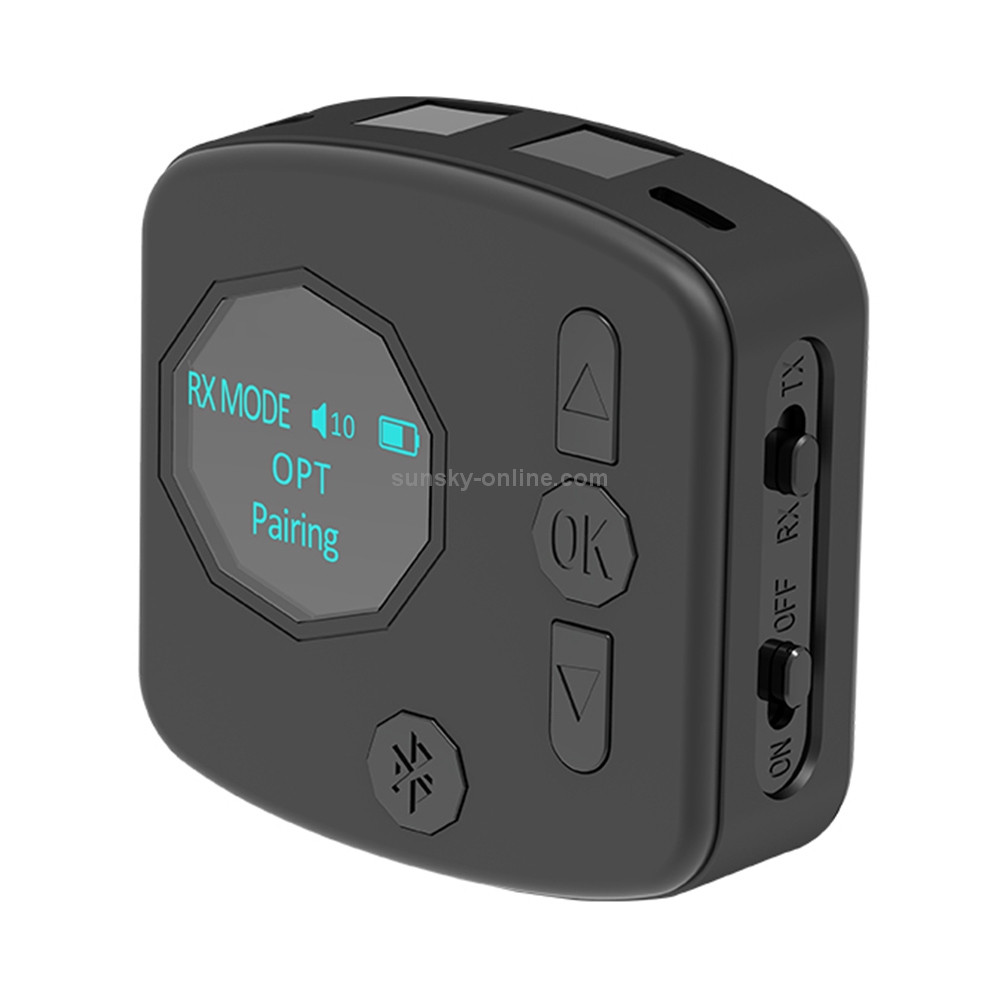 B38 2 in 1 Bluetooth 5.0 Audio Adapter Transmitter Receiver with OLED Display, Support Optical Fiber & AUX B38 2 in 1 Bluetooth 5.0 Audio Adapter Transmitter Receiver with OLED Display, Support Optical Fiber & AUX