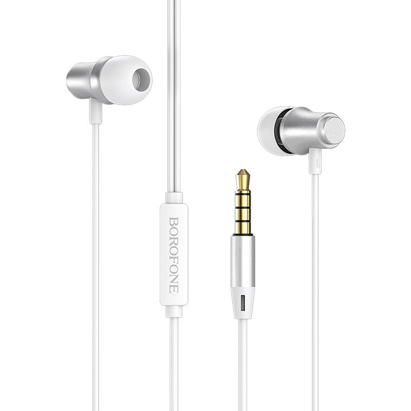 Borofone BM29 3.5mm Gratified Universal Business Headset In-ear Earphones with Mic & Line Control (White) Borofone BM29 3.5mm Gratified Universal Business Headset In-ear Earphones with Mic & Line Control (White)