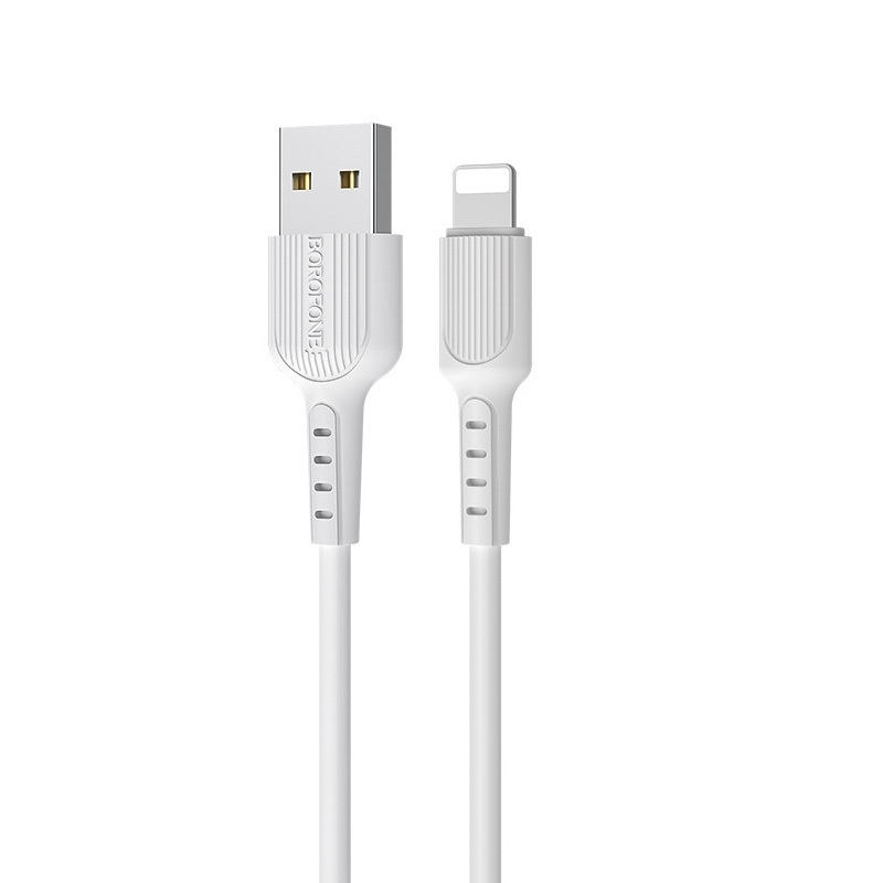 Borofone BX16 1m 2A 8 Pin to USB Charging Data Cable for iPhone XS Max / XR / XS / X, iPad (White) Borofone BX16 1m 2A 8 Pin to USB Charging Data Cable for iPhone XS Max / XR / XS / X, iPad (White)