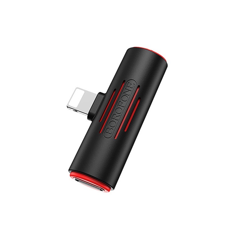 Borofone BV7 3.5mm + 8 Pin to 8 Pin Charging & Music Digital Audio Mini Converter