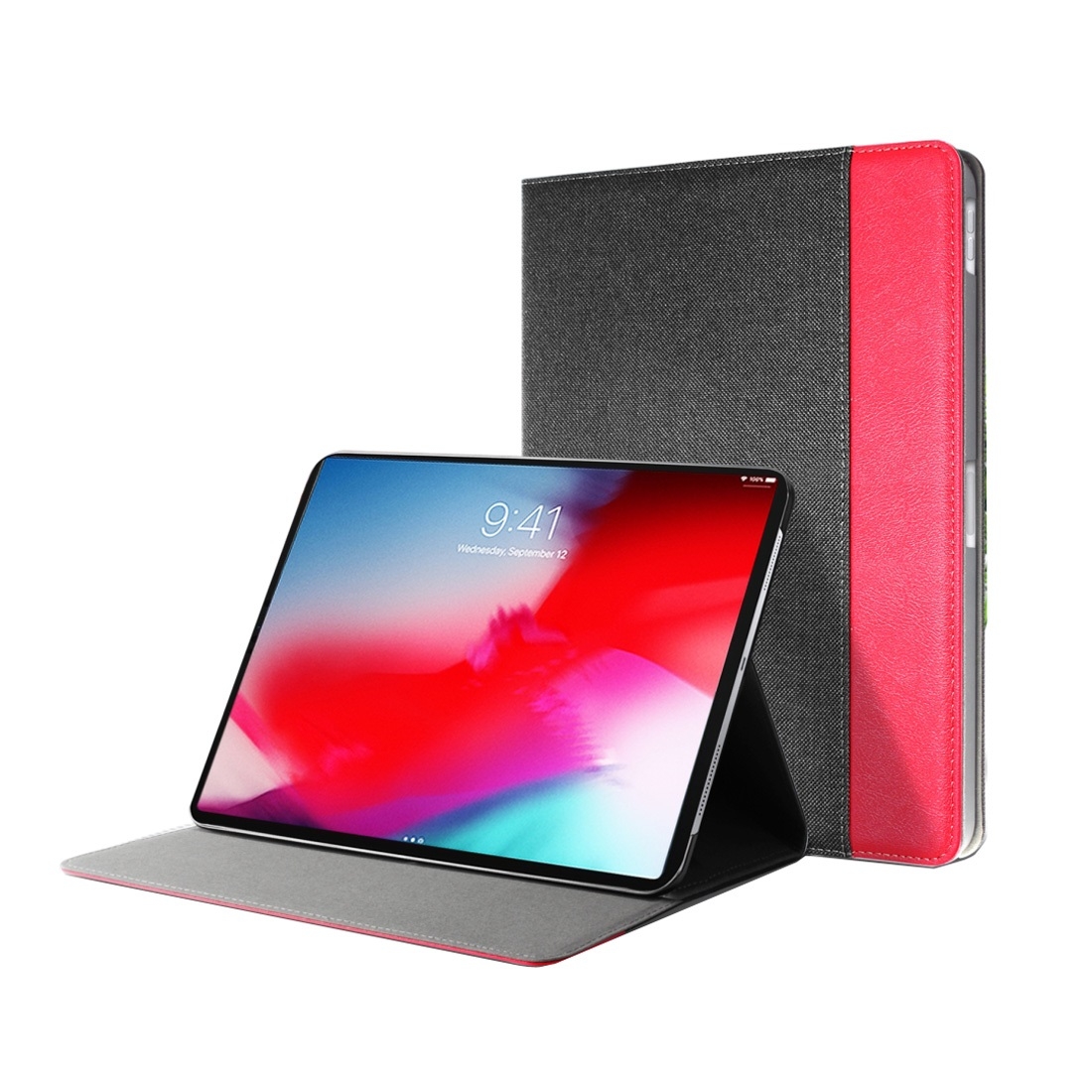 Mutural British Series Color Matching PC + Canvas PU Leather Case for iPad Pro 11 inch (2018), With Holder & Pen Slot Mutural British Series Color Matching PC + Canvas PU Leather Case for iPad Pro 11 inch (2018), With Holder & Pen Slot