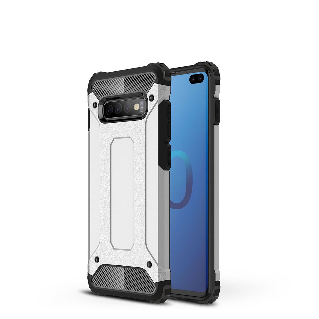 Magic Armor TPU + PC Combination Case for Galaxy S10+ (Silver) Magic Armor TPU + PC Combination Case for Galaxy S10+ (Silver)