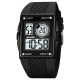 SKMEI 1967 Stainless Steel Buckle PU Strap Waterproof Electronic Watch(Black and White Machine)