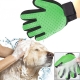 Right Hand Five Finger Deshedding Brush Glove Pet Gentle Efficient Massage Grooming(Green)