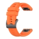 For Garmin Fenix 7 22mm Silicone Solid Color Watch Band(Orange)