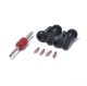 thumbnail image 2 of TR413 Snap-In Tire Valve Stems Short Black Rubber Cap | 4 Pieces | Wheels Outlet 2 of 4