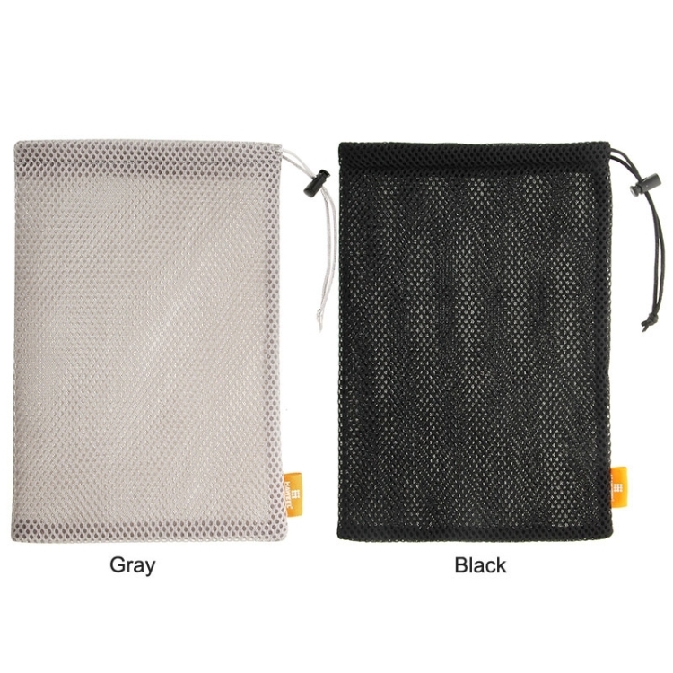 HAWEEL Nylon Mesh Drawstring Pouch Bag with Stay Cord for up to 7.9 inch screen Tablet, Size: 24cm x 16cm(Grey) - 6