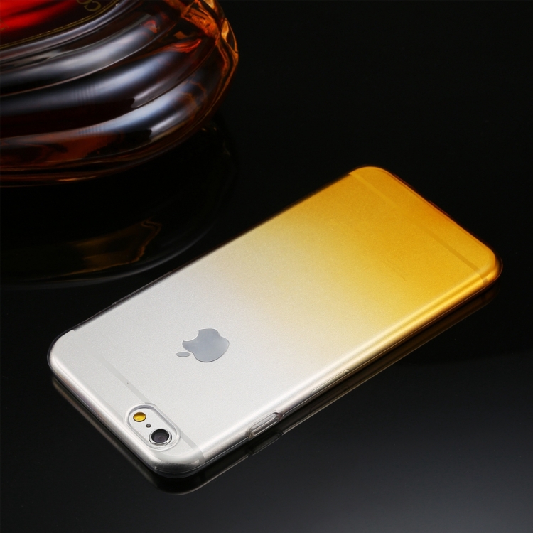 HAWEEL for iPhone 6 & 6s Ultra Slim Gradient Color Clear Soft TPU Case(Orange) - 3