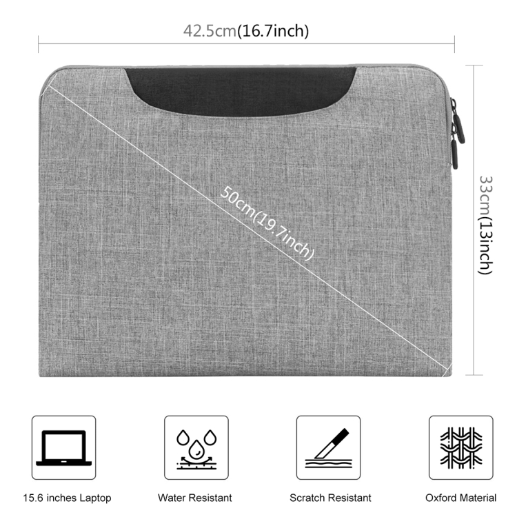 HAWEEL 15.6inch Laptop Handbag, For Macbook, Samsung, Lenovo, Sony, DELL Alienware, CHUWI, ASUS, HP, 15.6 inch and Below Laptops(Grey) - 1
