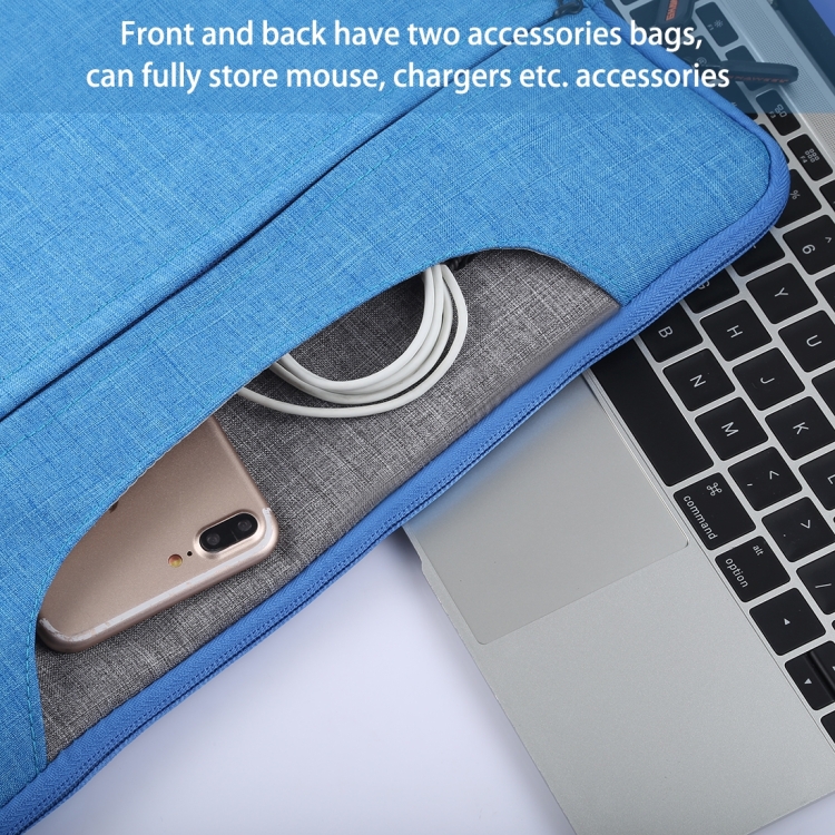 HAWEEL 15.6inch Laptop Handbag, For Macbook, Samsung, Lenovo, Sony, DELL Alienware, CHUWI, ASUS, HP, 15.6 inch and Below Laptops(Blue) - 14