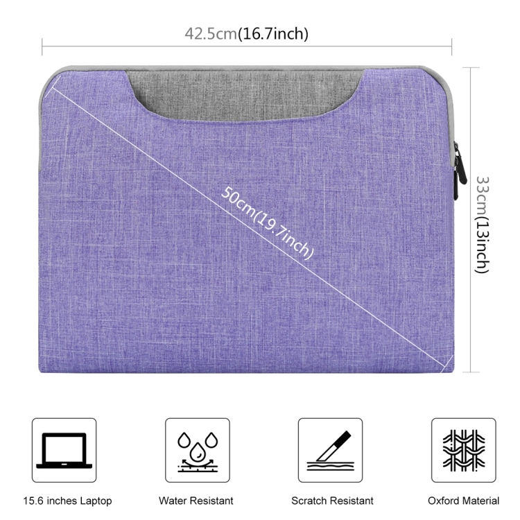 HAWEEL 15.6inch Laptop Handbag, For Macbook, Samsung, Lenovo, Sony, DELL Alienware, CHUWI, ASUS, HP, 15.6 inch and Below Laptops(Purple) - 1