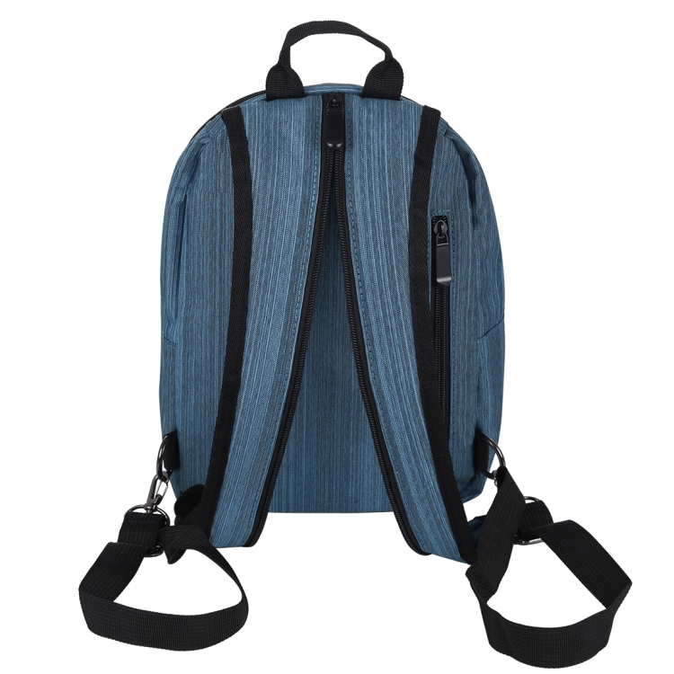HAWEEL 5V Solar Panel Power Single & Double Shoulder Backpack Bag(Blue) - 2