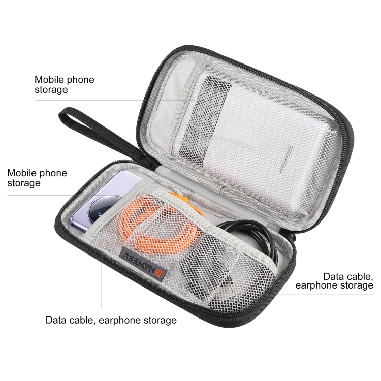 Waterproof Electronics Travel Storage Bag With USB Port – Cable Organizer Case