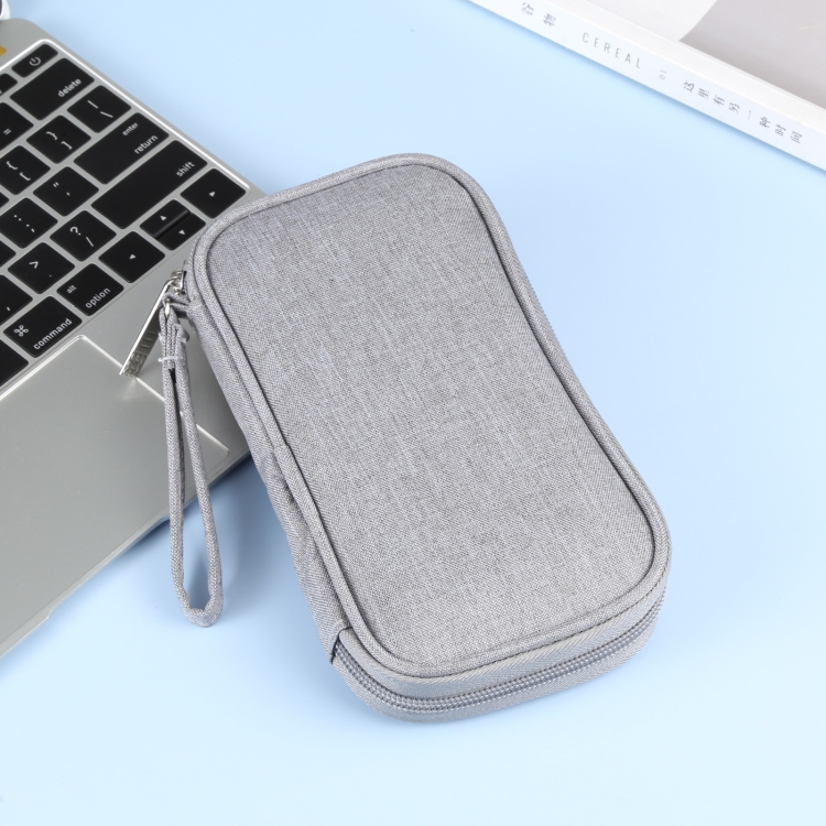 HAWEEL Electronic Organizer Storage Bag for Cellphones, Power Bank, Cables, Mouse, Earphones(Grey) - 7