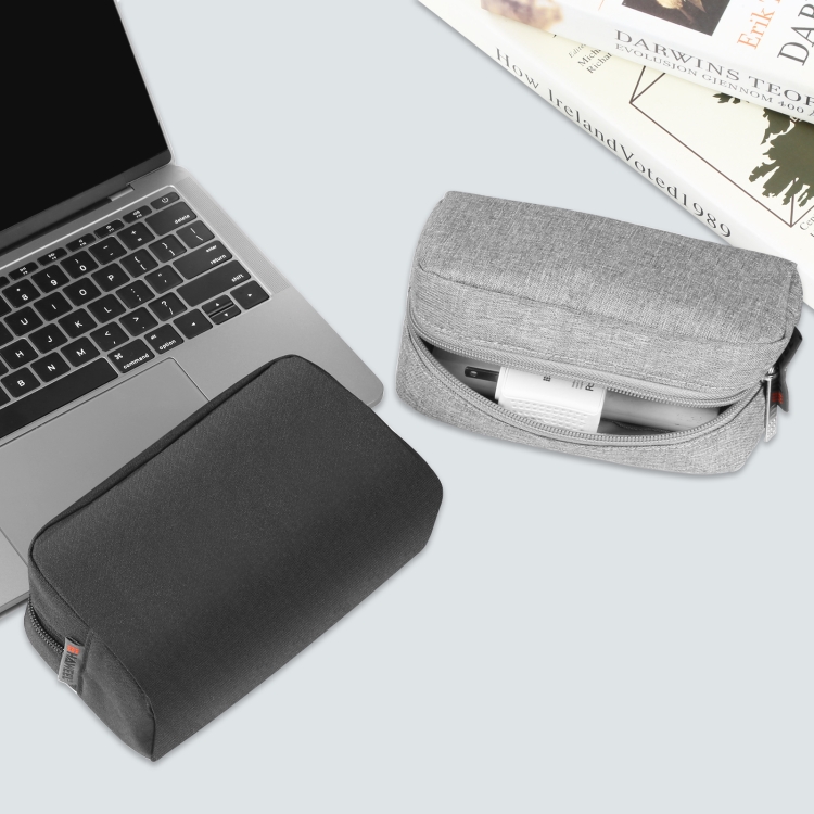 HAWEEL Electronics Organizer Storage Bag for Charger, Power Bank, Cables, Mouse, Earphones, Size: L(Grey) - 5