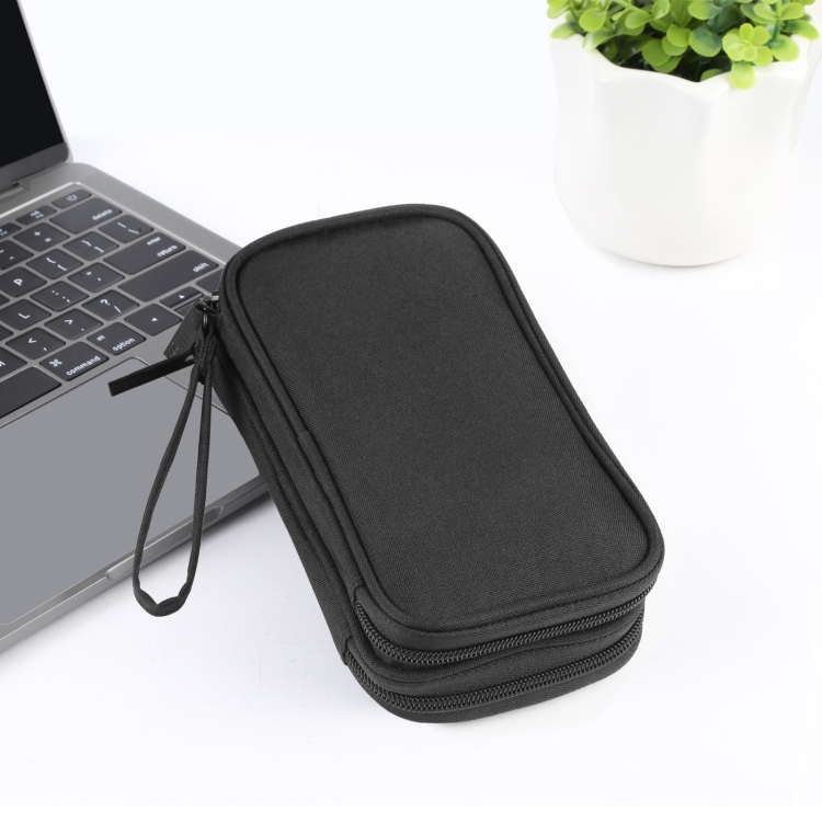 HAWEEL Electronic Organizer Double Layers Storage Bag for Cables, Charger, Power Bank, Phones, Earphones(Black) - 7