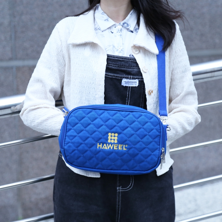 HAWEEL Messenger Shoulder Small Bag Digital Tablet Phone Warmer Storage Bag with Hand Warmer(Blue) - 7