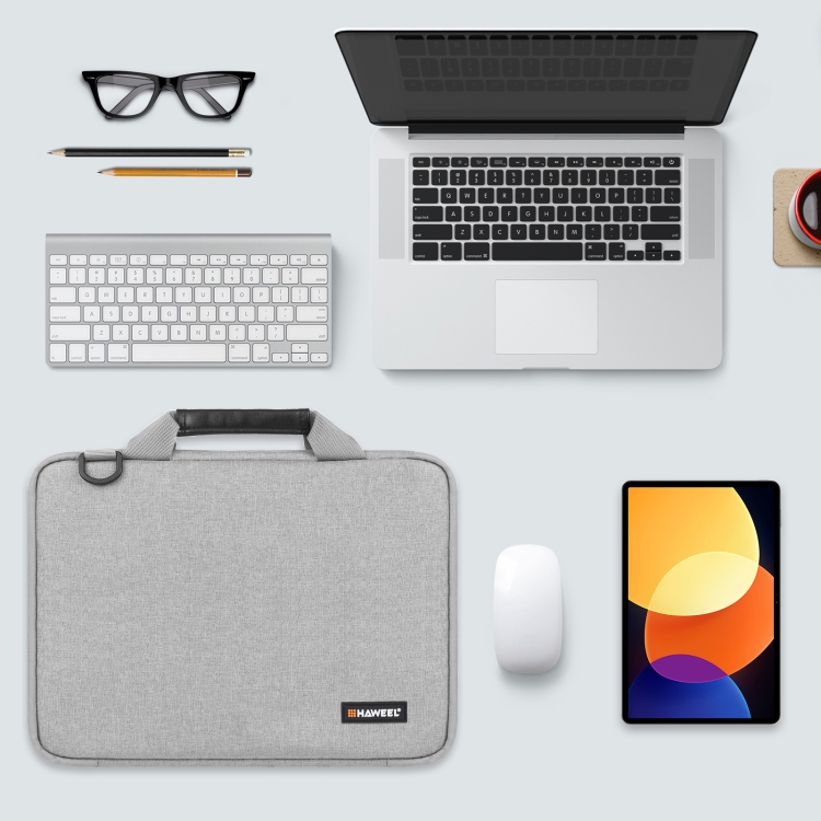 HAWEEL 14.0 inch-15.0 inch Briefcase Crossbody Laptop Bag For Macbook, Lenovo Thinkpad, ASUS, HP(Grey) - 8