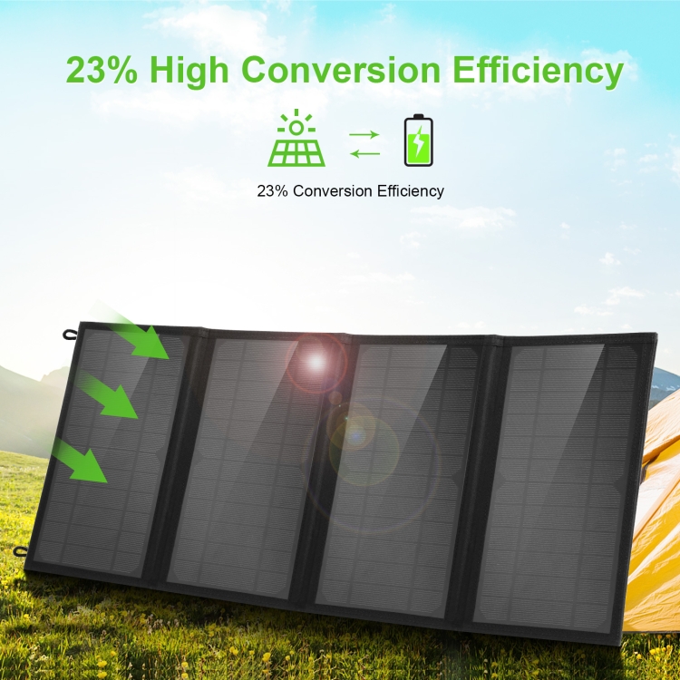 HAWEEL 24W 4 Panels Foldable Solar Panel Charger Bag with 5V / 3.1A Max Dual USB Ports, Support QC3.0 and AFC - 9