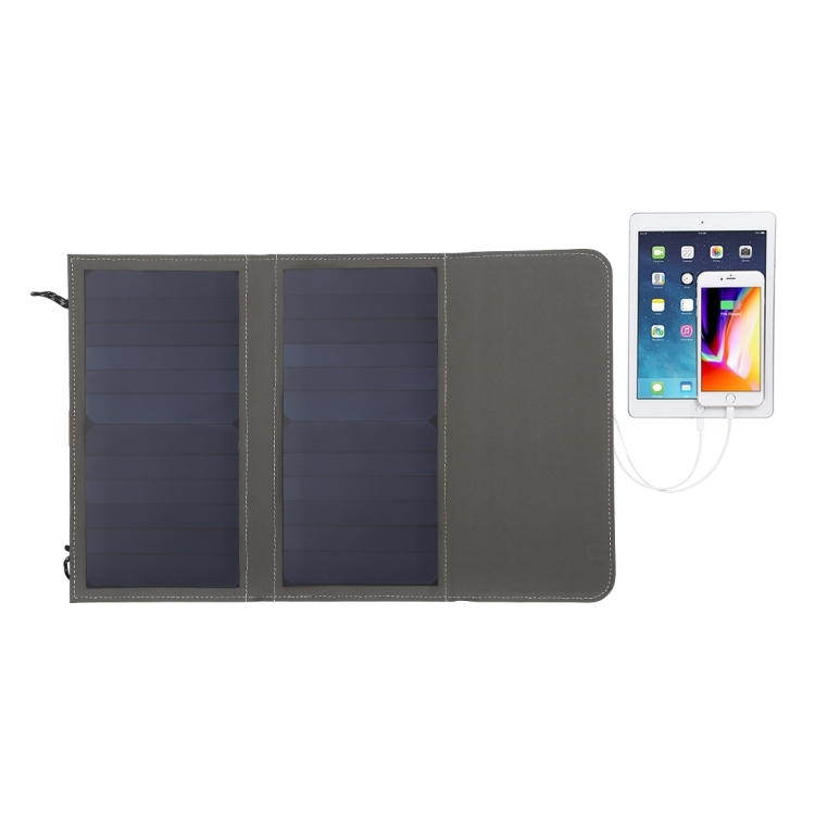 HAWEEL 14W Foldable Solar Panel Charger with 5V / 2.1A Max Dual USB Ports - 1