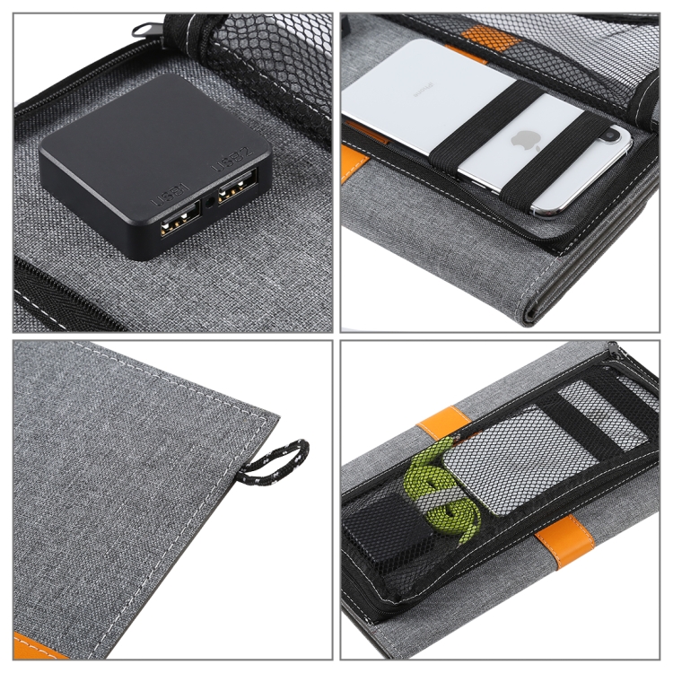 HAWEEL 14W Foldable Solar Panel Charger with 5V / 2.1A Max Dual USB Ports - 3