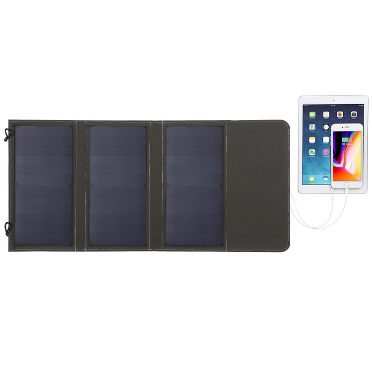 HAWEEL 21W Foldable Solar Panel Charger with 5V 2.9A Max Dual USB Ports - 1