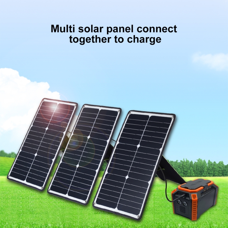HAWEEL 3 PCS 20W Monocrystalline Silicon Solar Power Panel Charger, with USB Port & Holder & Tiger Clip, Support QC3.0 and AFC(Black) - 12