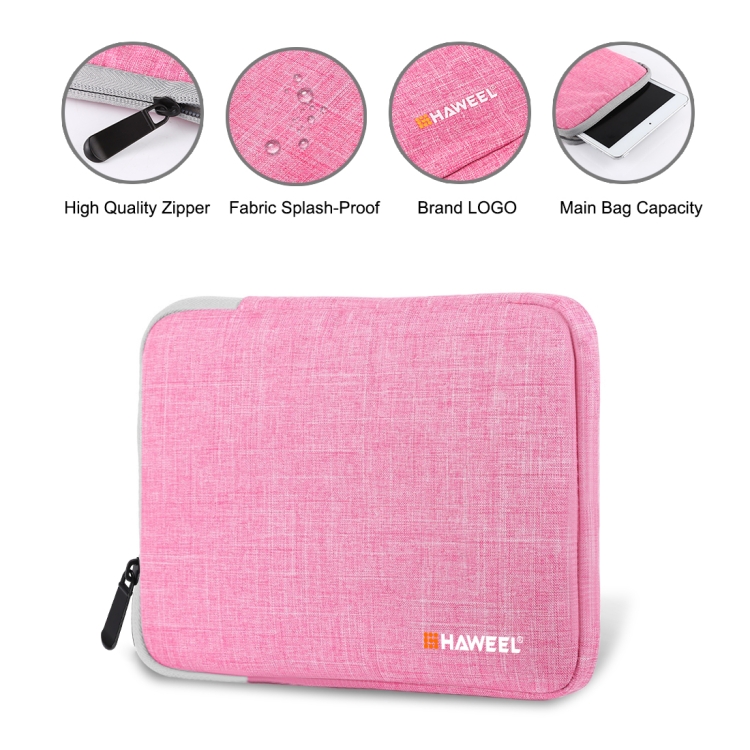 HAWEEL 7.9 inch Sleeve Case Zipper Briefcase Carrying Bag, For iPad mini 4 / iPad mini 3 / iPad mini 2 / iPad mini, Galaxy, Lenovo, Sony, Xiaomi, Huawei 7.9 inch Tablets(Pink) - 3