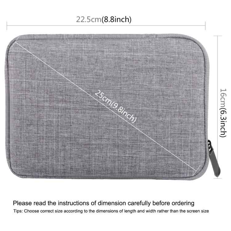 HAWEEL 7.9 inch Sleeve Case Zipper Briefcase Carrying Bag, For iPad mini 4 / iPad mini 3 / iPad mini 2 / iPad mini, Galaxy, Lenovo, Sony, Xiaomi, Huawei 7.9 inch Tablets(Grey) - 2