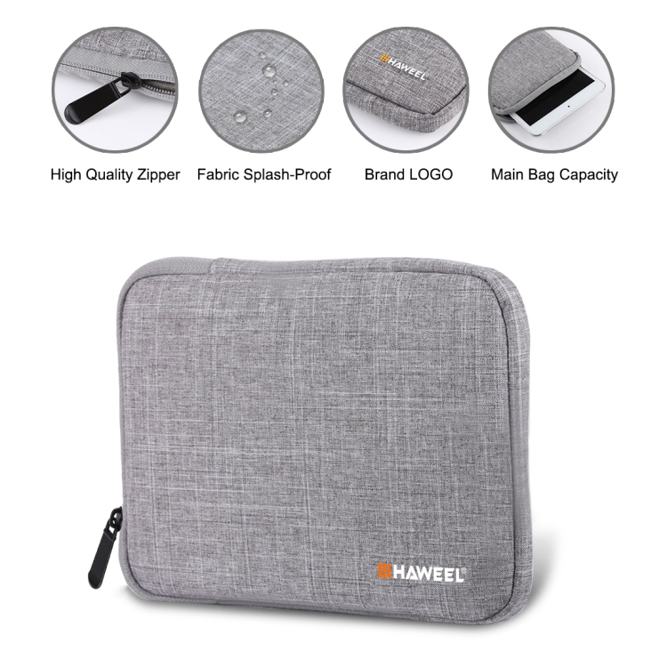 HAWEEL 7.9 inch Sleeve Case Zipper Briefcase Carrying Bag, For iPad mini 4 / iPad mini 3 / iPad mini 2 / iPad mini, Galaxy, Lenovo, Sony, Xiaomi, Huawei 7.9 inch Tablets(Grey) - 3