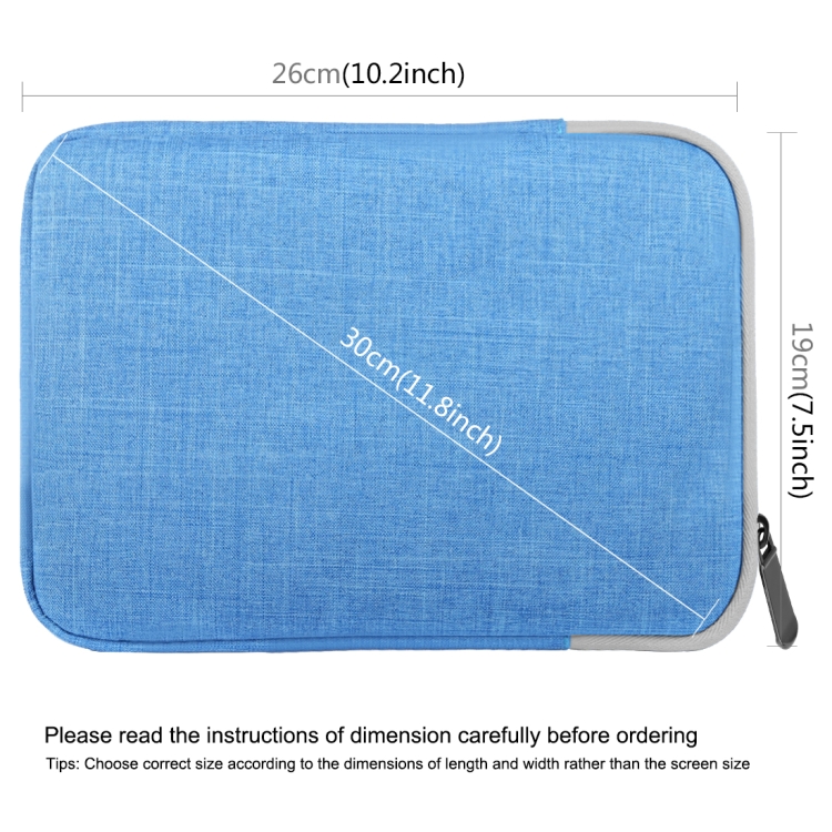 HAWEEL 9.7 inch Sleeve Case Zipper Briefcase Carrying Bag, For iPad 9.7 inch / iPad Pro 9.7 inch, Galaxy, Lenovo, Sony, Xiaomi, Huawei 9.7 inch Tablets(Blue) - 2